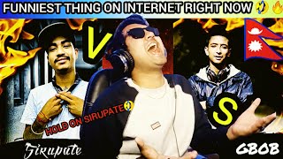 INDIAN RAPPER REACTS TO NEPALI HIPHOP ARTIST 🇮🇳🇳🇵❤️ Gbob vs Sirupate reaction 🤣👊🤯🇳🇵  trending 👽🔥 [upl. by Angelique]