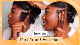 How To Part Your OWN HAIR detailed small size  Lolade Fashola [upl. by Specht]