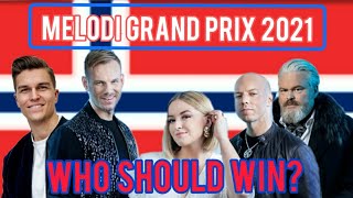 Melodi Grand Prix 2021 My Top 12 [upl. by Bartie]