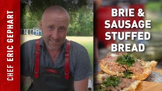 Delicious Thanksgiving Appetizer  Brie and Sausage Stuffed French Bread  Chef Eric Recipes [upl. by Stannwood]