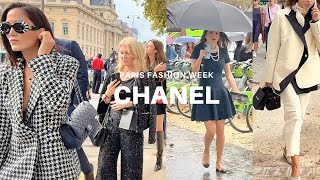 CHANEL 🇫🇷STREET STYLE SPRING SUMMER 2024 ⚜️SPRING 2024 TRENDS PARIS FASHION WEEK voguefrance [upl. by Neirrad]