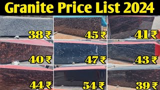 Granite Price List 2024  Granite Wholesale Market In India  Granite Flooring Designs India [upl. by Orpha9]