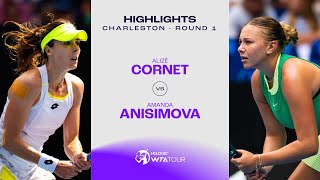 Alizé Cornet vs Amanda Anisimova  2024 Charleston Round 1  WTA Match Highlights [upl. by Ahsenaj]