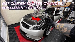 G37 clutch master cylinder Replacement Step by step [upl. by Shaffert87]