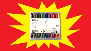 Unboxing new Ikea Måla markers short art supplies test 25 Min [upl. by Ybroc568]