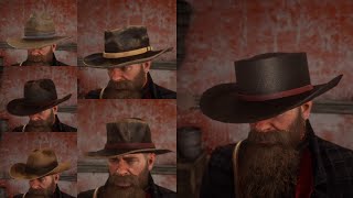 RDR2  Plantation Gamblers  Gaucho  Worn Flop  Cutter  Rodeo  Cattleman HAT NEW LOCATIONS [upl. by Arza]