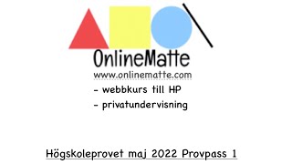 Högskoleprovet maj 2022 Provpass 1 Uppgift 32 [upl. by Haraj]