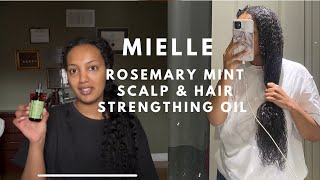 MIELLE  ROSEMARY MINT SCALP amp HAIR OIL STRENGTHENING OIL  Review on LONG curly hair [upl. by Olethea442]