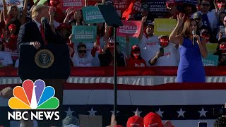 Watch Trump Rushes Sen Martha McSally On Stage During Arizona Rally  NBC News NOW [upl. by Trstram64]