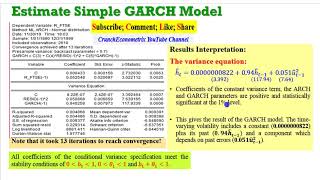 EViews10 How to Estimate Standard GARCH Models garch arch volatility clustering archlm [upl. by Eednar]