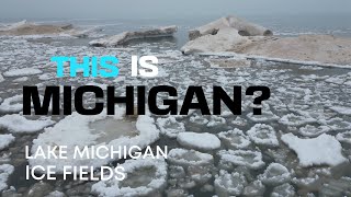 Lake Michigan Ice Fields  Winter 2024 [upl. by Faunie]