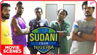 Sudani from Nigeria Movie Scenes  Team waits for Shoubin  Shoubin Shahir  Aneesh G Mohan [upl. by Hsima]