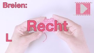 Recht Breien linkshandig  Leren Haken en Breien [upl. by Ised370]