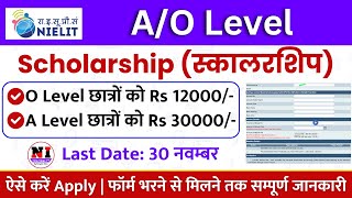 Apply Now 12000 रूपए O Level Scholarship 2024  o level scholarship form kaise bhare  Last Date [upl. by Ilah]