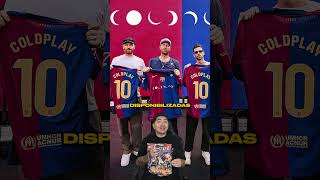 Camisa especial do Barcelona em colaboração com o Coldplay [upl. by Almeida311]