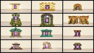 Minecraft 12 Nether Portal Design Ideas [upl. by Solis834]