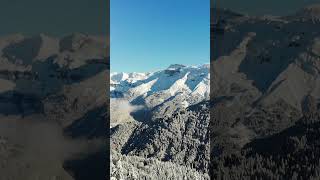 Winter Scene in Samoëns and the Grand Massif Ski Area mountains samoens skiing travel [upl. by Tjader]