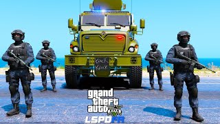 GTA 5 New SWAT Team MRAP Truck Responding To Barricaded Suspect With Hostages In LSPDFR Police Mod [upl. by Legin]