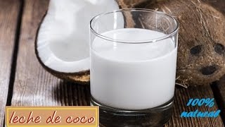 Cómo hacer Leche de Coco 100 Natural BeneficiosPropiedades  Rony en casa [upl. by Adnerol]