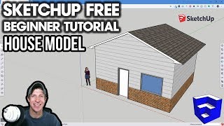 GETTING STARTED with SketchUp Free  Lesson 2  Creating a House Model [upl. by Elvina]