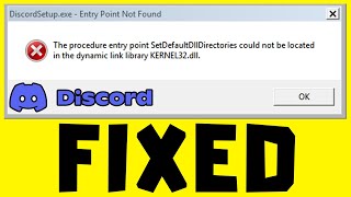 DiscordSetupexe  Entry Point Not Found  KERNEL32DLL FIXED [upl. by Phelia]