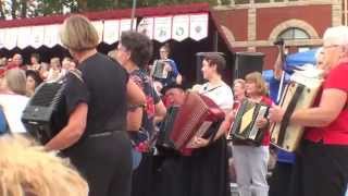 100 ACCORDIANS at the Green County Cheese Days in Monroe WI September 2014 [upl. by Kenta]