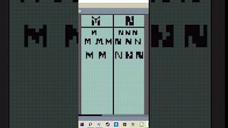 Pixel Art How to make the letters M and N in Aseprite Part 1 shorts pixelart howto aseprite [upl. by Tawsha]