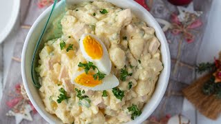 Kartoffelsalat Rezept mit Ei Gurke Wurst und Mayonnaise  Pellkartoffelsalat  Omas Rezept [upl. by Siahc]