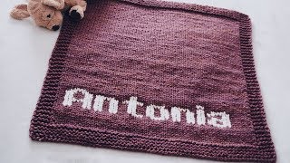 HOW TO PERSONALIZED A BLANKET WITH THE DUPLICATE STITCH  CJ Design by Daniis Ways [upl. by Enidlareg]