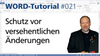 Word Schutz vor versehentlichen Änderungen • Für 2013 2010 amp 2007 • Markus Hahner® [upl. by Lomax]