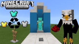 🦅 How To Make Armor Stand Swapper   Redstone Tutorial   Minecraft Pe 12 [upl. by Otreblig862]