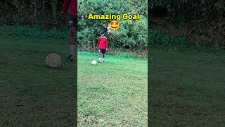 Amazing Goal Scores Trick 🥵🔥⚽ footballskils soccerskills footballshorts football shorts [upl. by Venable]