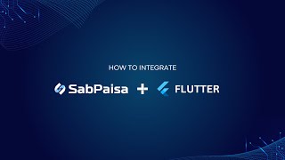 Payment Gateway Integration with Flutter Application  SabPaisa [upl. by Leiram902]