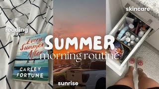 ULTIMATE SUMMER MORNING ROUTINE  reading sunrise skincare [upl. by Nayab]