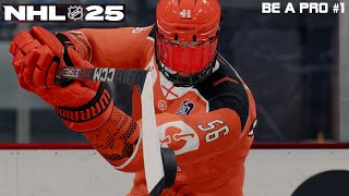 NHL 25  BE A PRO  Episode 1  Mistake [upl. by Lammond]