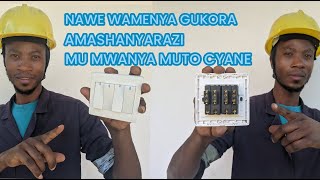 AMASHANYARAZI 4 GANG SWITCH INSTALLATION YA 4 GANG SWITCH Urahita ubimenya ako kanya [upl. by Reyam814]