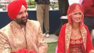 Hansraj Hanss Son and Daler Mehndis daughter Ajit Kaur wedding reception party in Gurgaon [upl. by Repsaj]