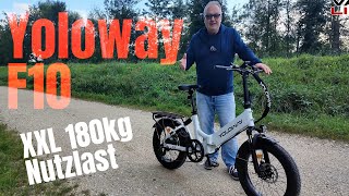 EBIKE Yoloway F10 Faltbar leicht und vollgefedert fürs Wohnmobil [upl. by Genvieve48]