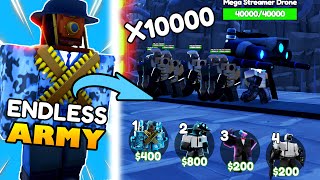 NEW ENDLESS ARMY IS HERE💎300 WAVES ITS EASY 😱  Toilet Tower Defense  Roblox [upl. by Anelrad73]