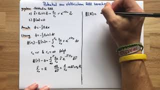 Potential aus elektrischem Feld berechnen  Elektrotechnik [upl. by Irma]