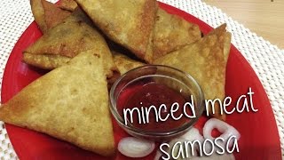 keemaMinced Meat Samosa by chef Shaheen [upl. by Rafaellle]