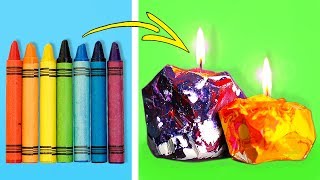 25 AMAZING WAYS TO USE CRAYONS [upl. by Akinehs]