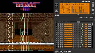 Gradius III  High Speed Dimension MIDI  Sound Canvas VA [upl. by Avihs]