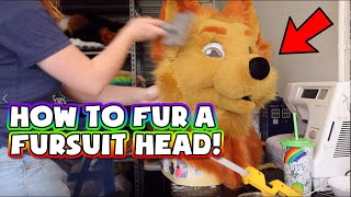 How to fur a fursuit head  Fursuit head tutorial Part 3 [upl. by Pierson543]