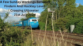 A few Sunday Workings between Findern and Hockley Level Crossing Uttoxeter Sunday July 21st 2024 [upl. by Derick650]