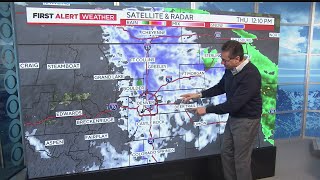 Second wave of snow arrives in Denver Colorados Front Range sees big snow totals [upl. by Adolf]