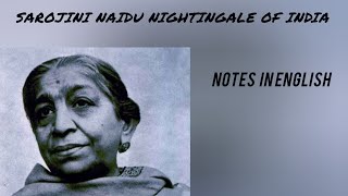 Sarojini Naidu SummarySarojini Naidu Nightingale of India essay in English [upl. by Pooley314]