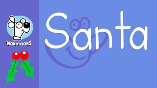 Draw Santa From The Word  Santa Wordtoon 3  Tutorial [upl. by Saudra]