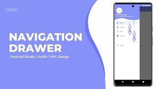 Navigation Drawer Menu in Android Studio using Kotlin [upl. by Mischa]