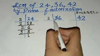 Lcm of 24 36 42  by prime factorization  in UrduHindi [upl. by Akerahs]